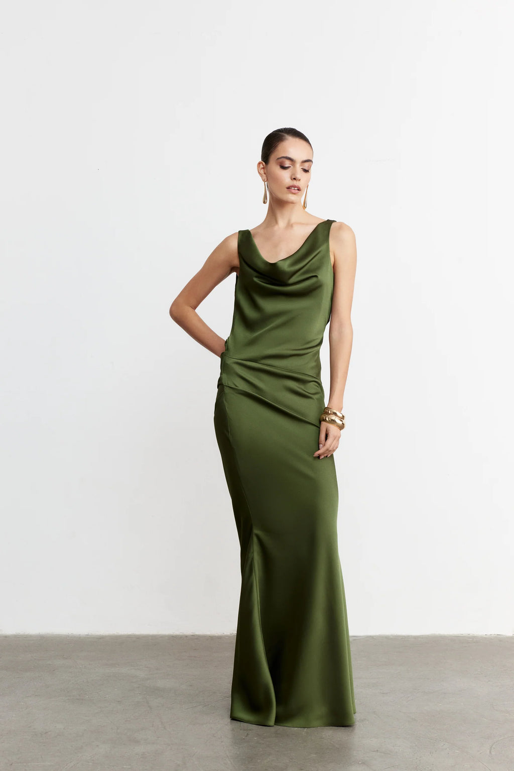 VIVIENNE Satin Maxi Dress