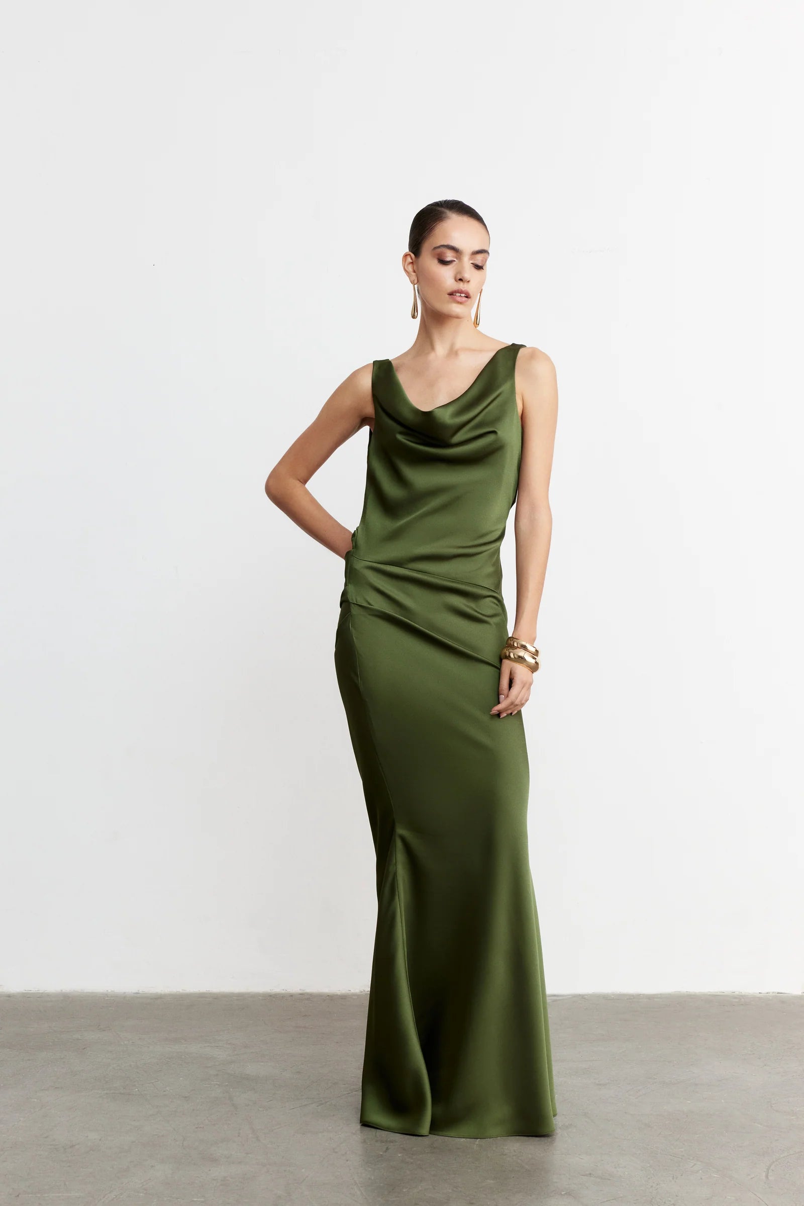 VIVIENNE Satin Maxi Dress