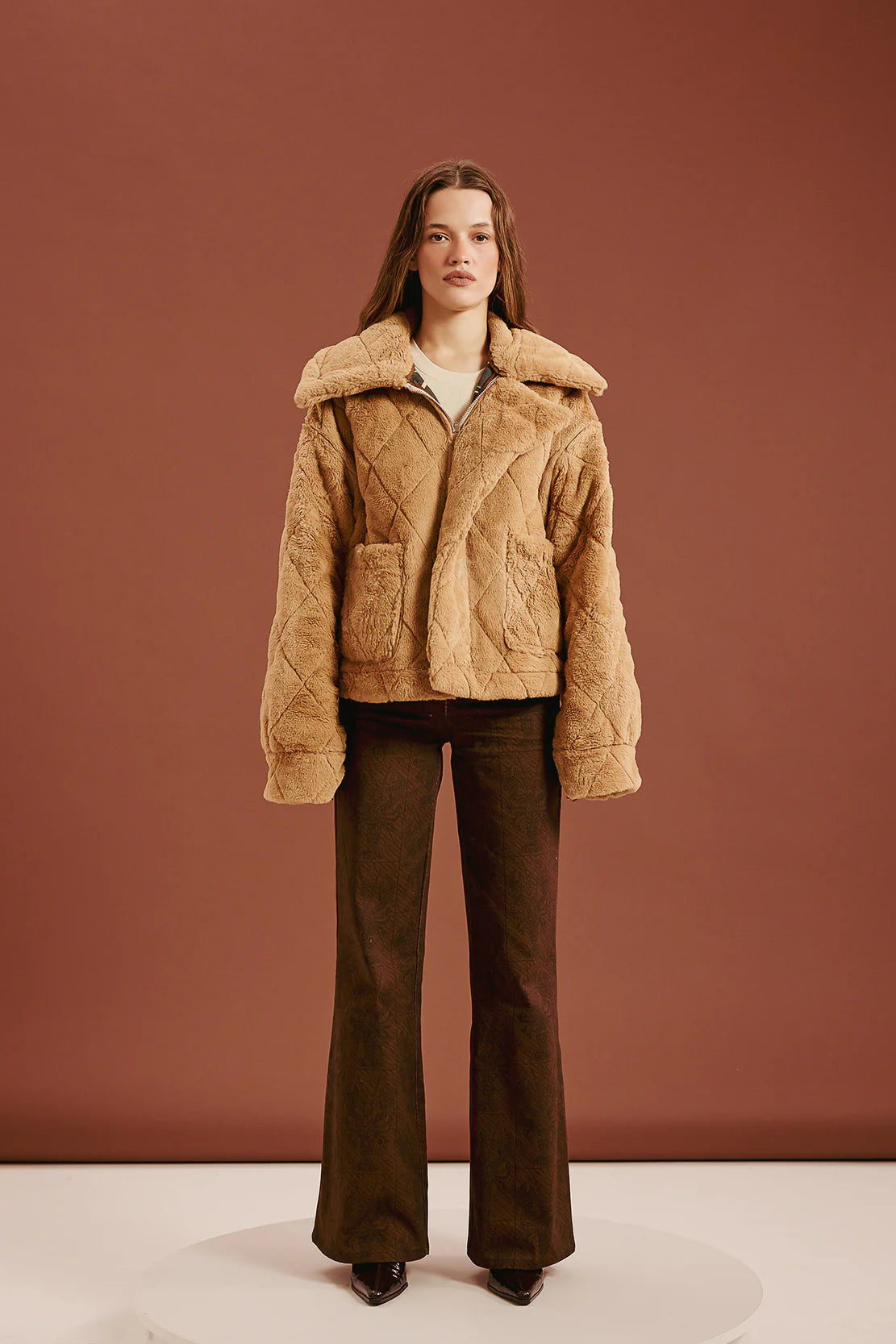 Soprano Reversible Faux Suede Jacket