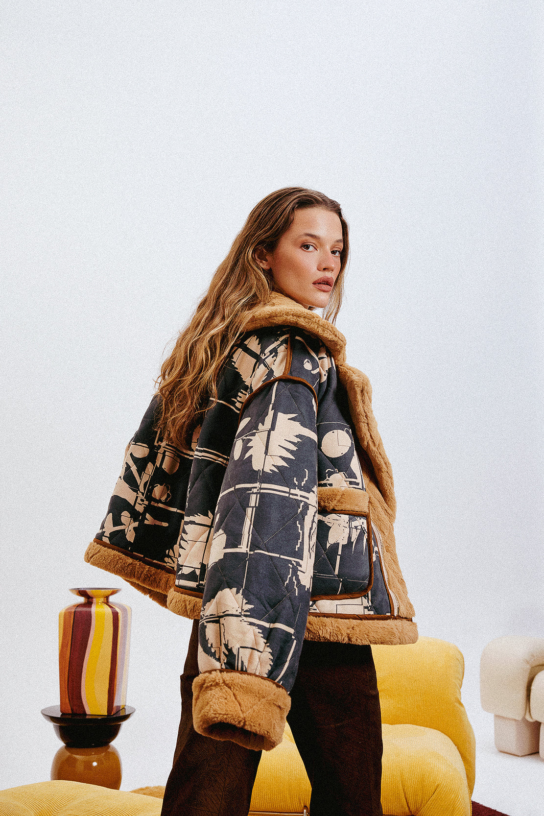 Soprano Reversible Faux Suede Jacket