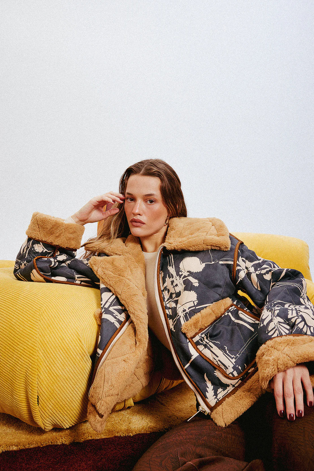 Soprano Reversible Faux Suede Jacket