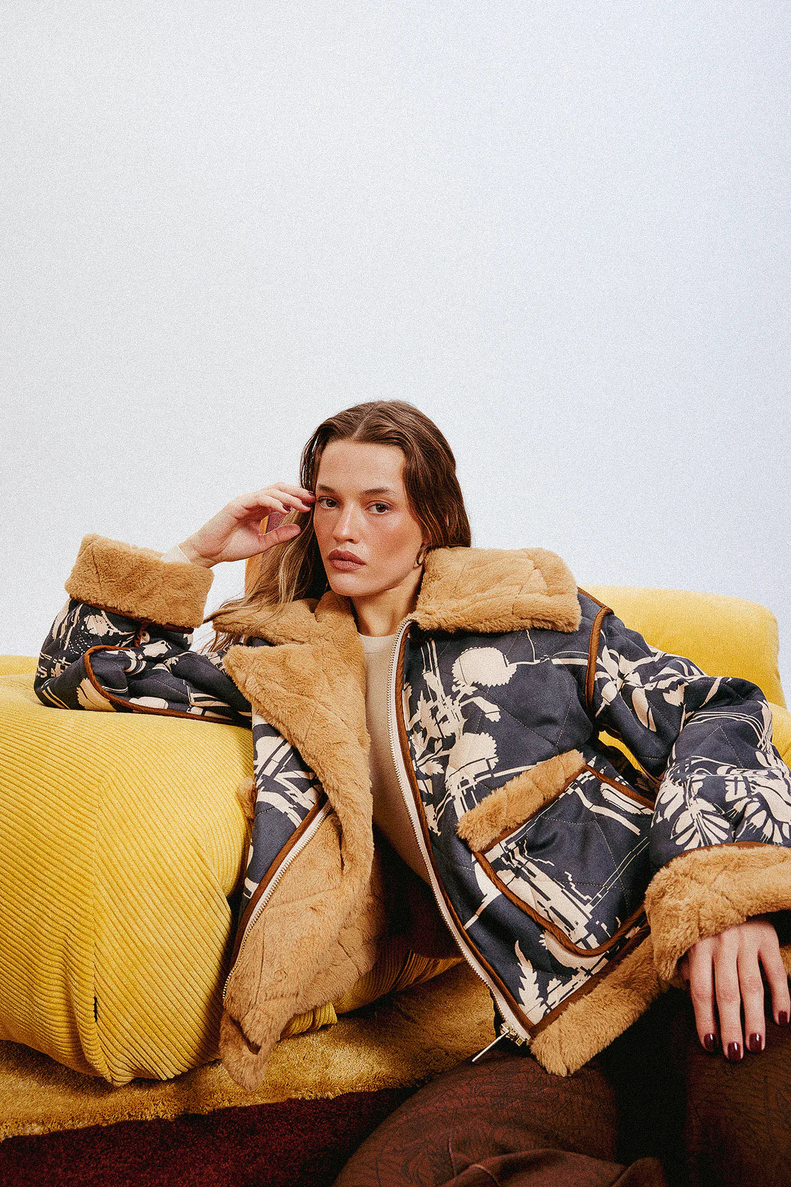 Soprano Reversible Faux Suede Jacket