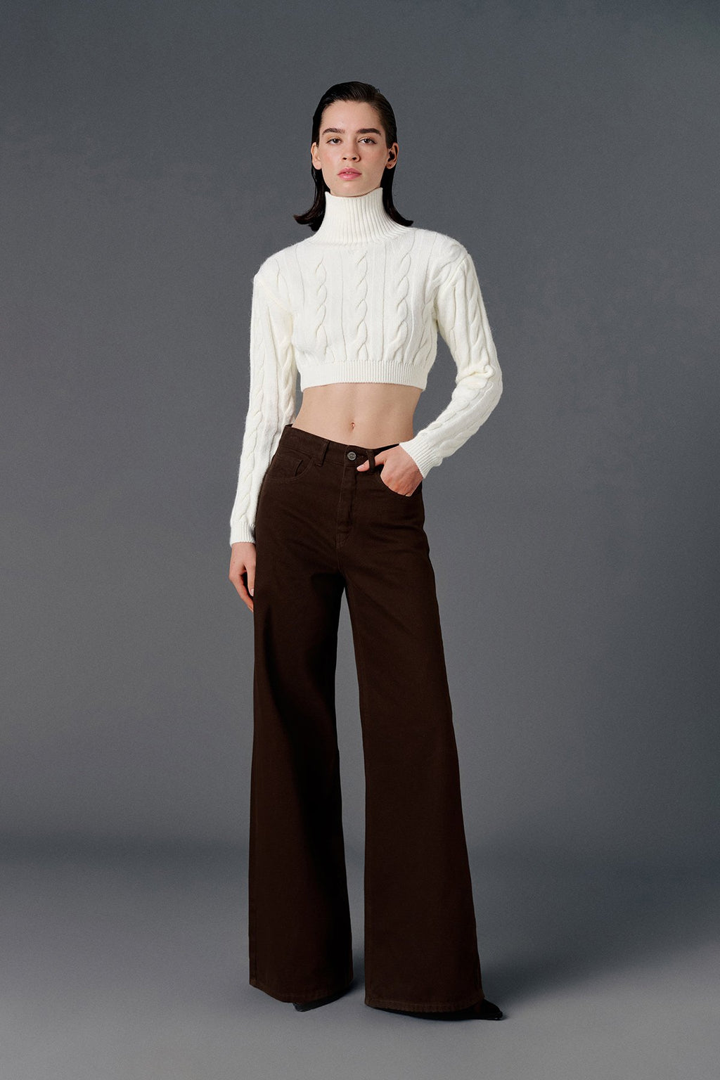 Knit Crop Top - Ecru
