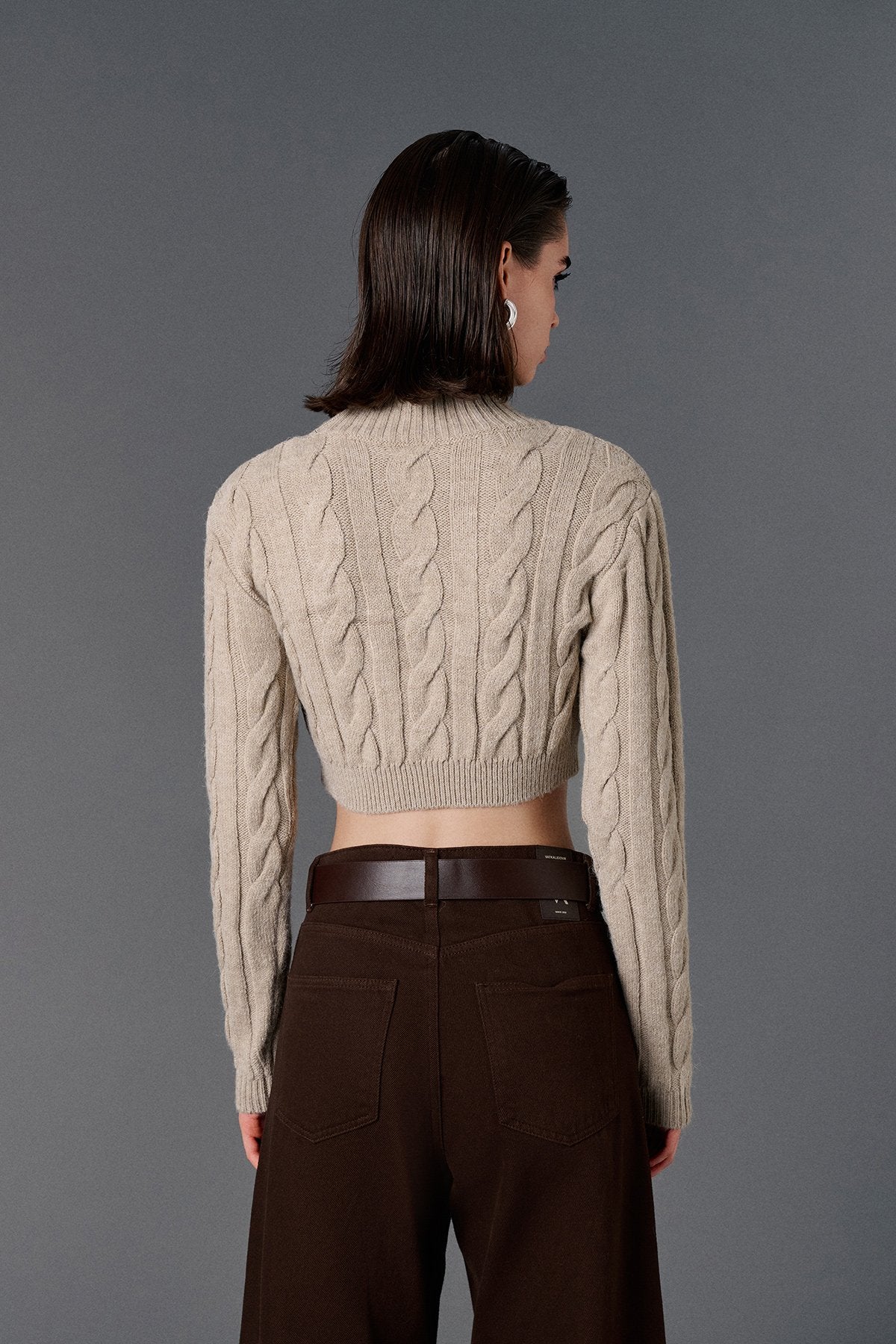 Knit Crop Top - Mink