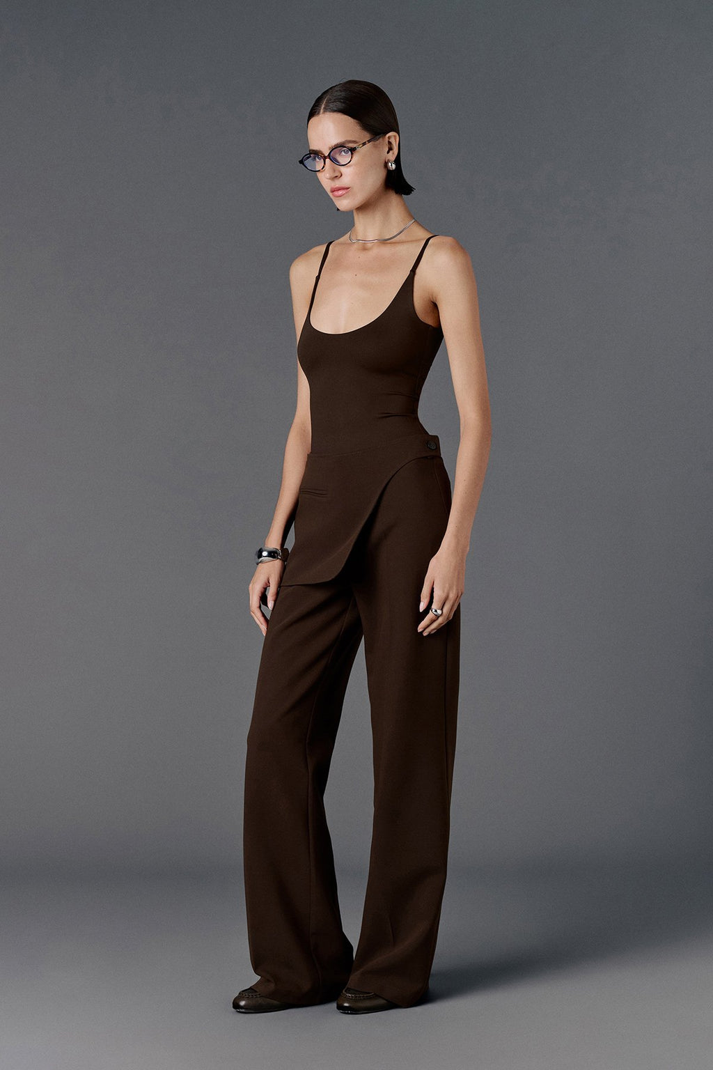 Skirt Trousers - Brown