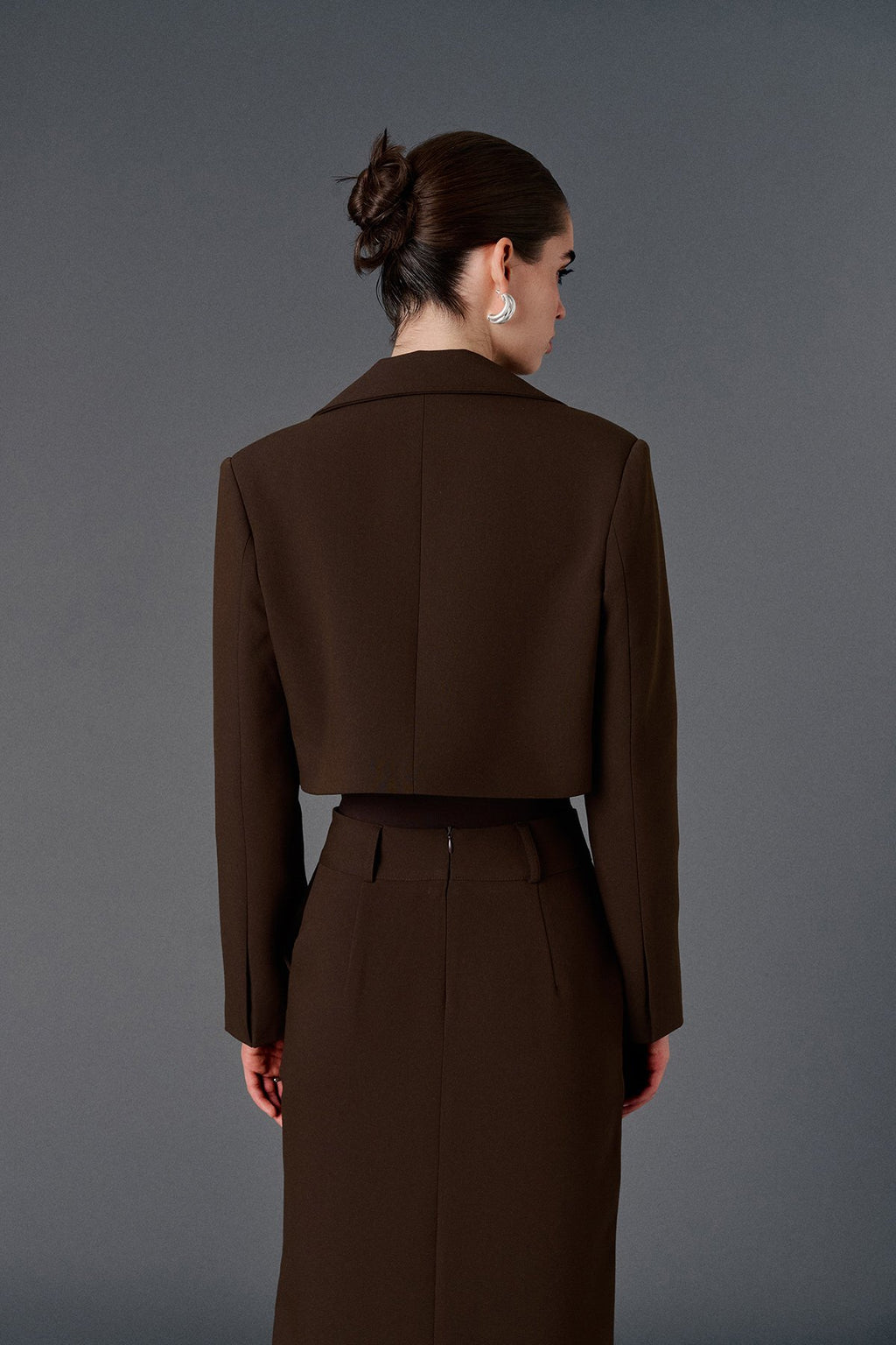 Cropped Blazer & Ankle Skirt Set