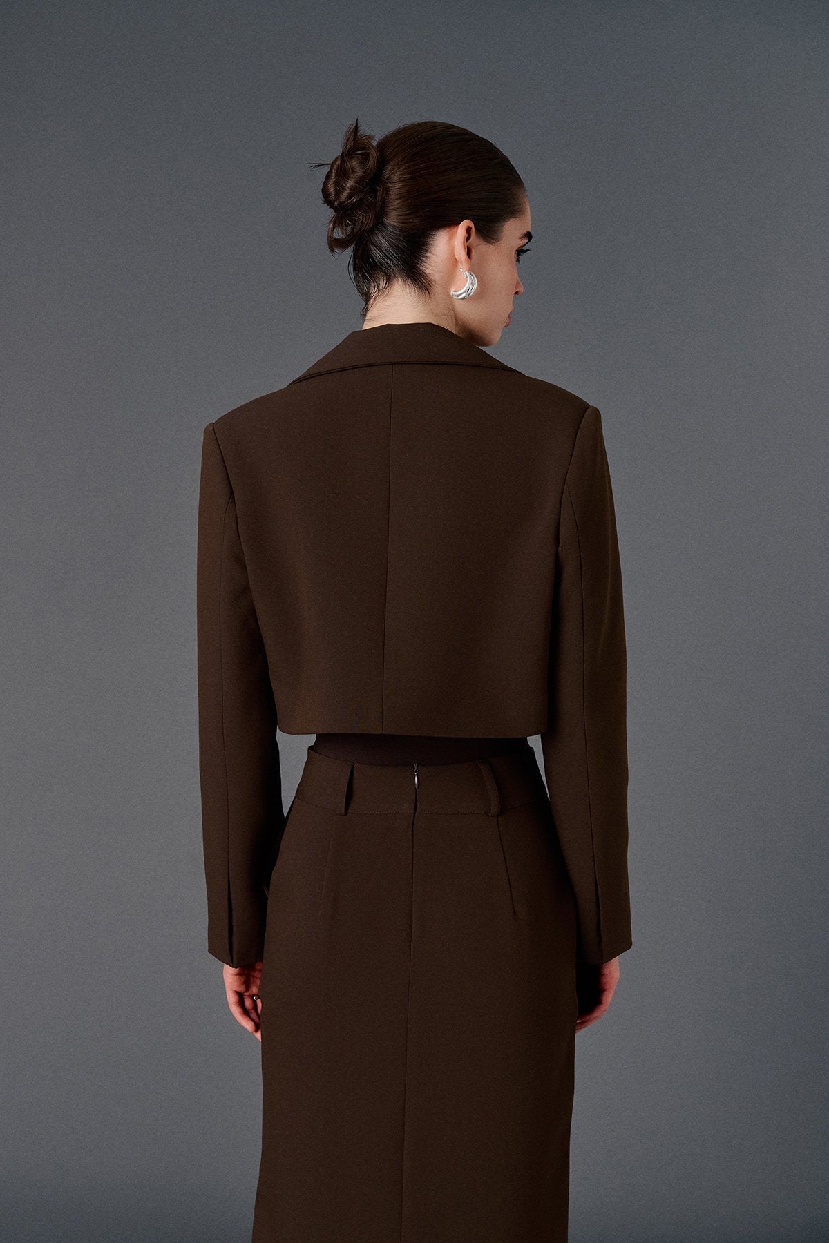 Cropped Blazer & Ankle Skirt Set