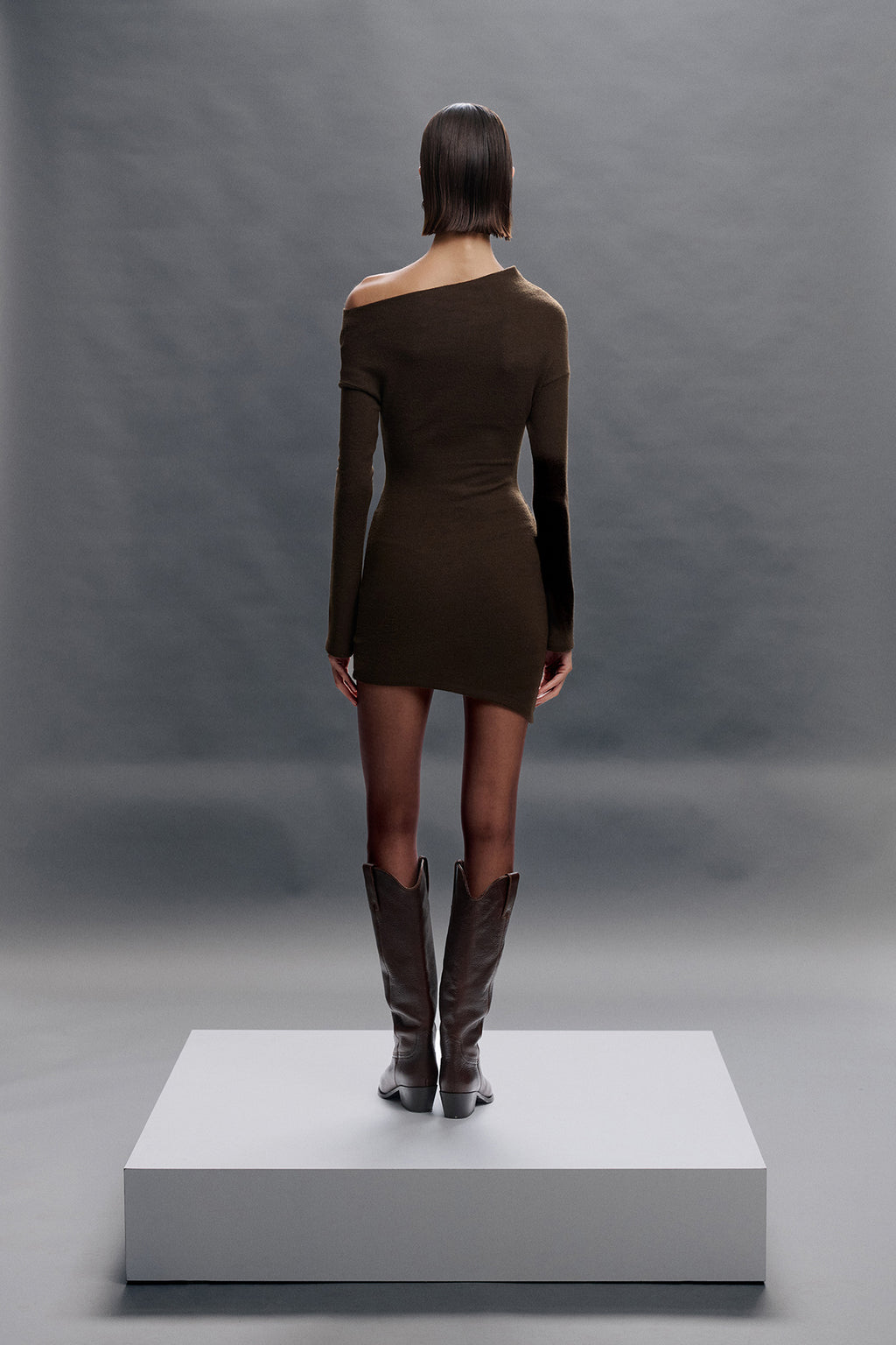 Asymmetric Belt Dress