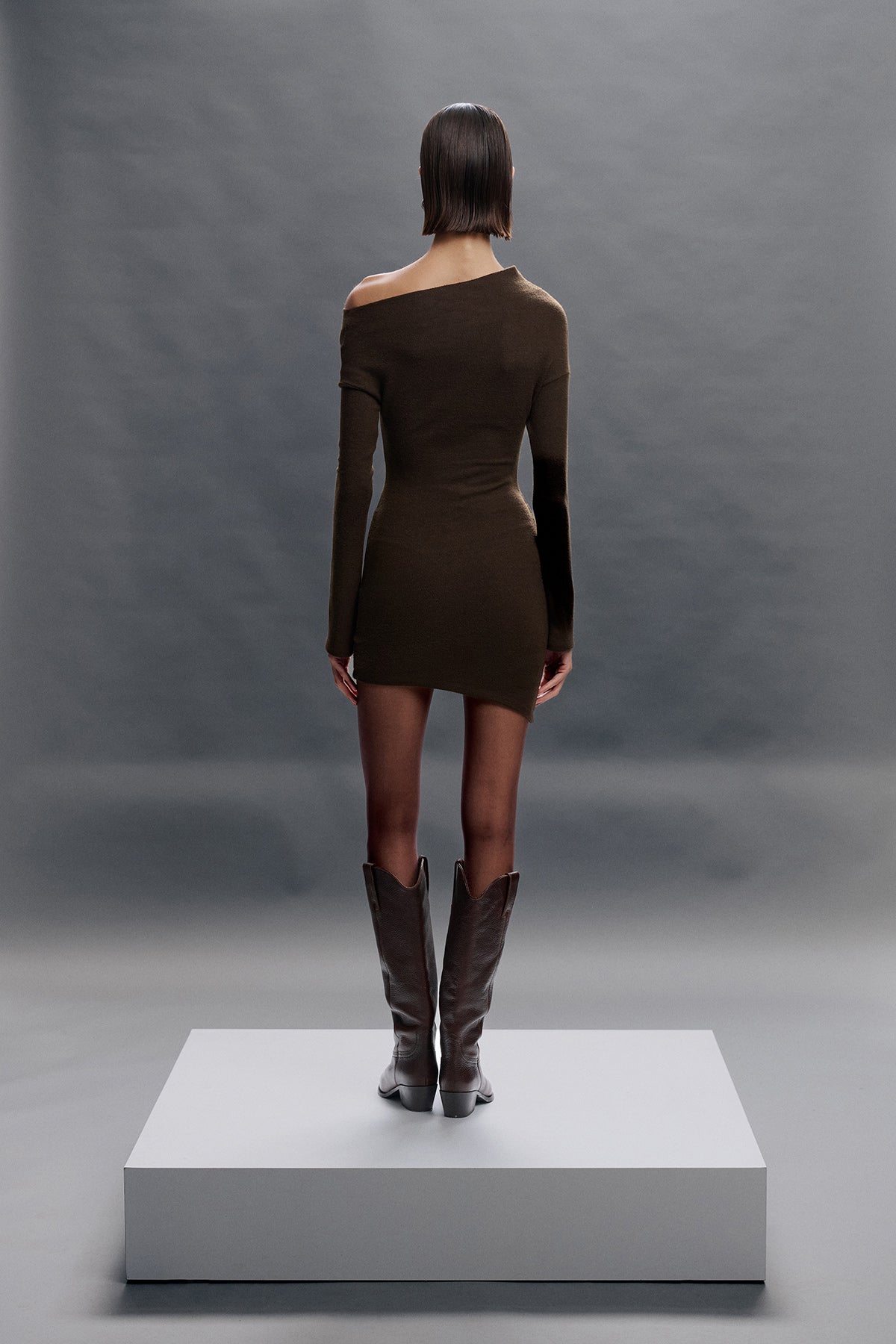 Asymmetric Belt Dress