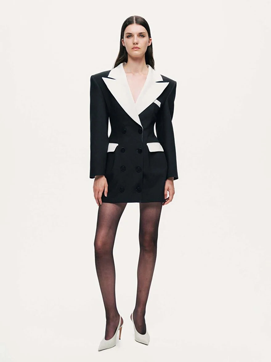 Mini Dress with Contrast Details