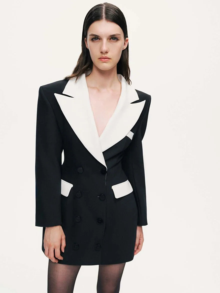 Mini Dress with Contrast Details