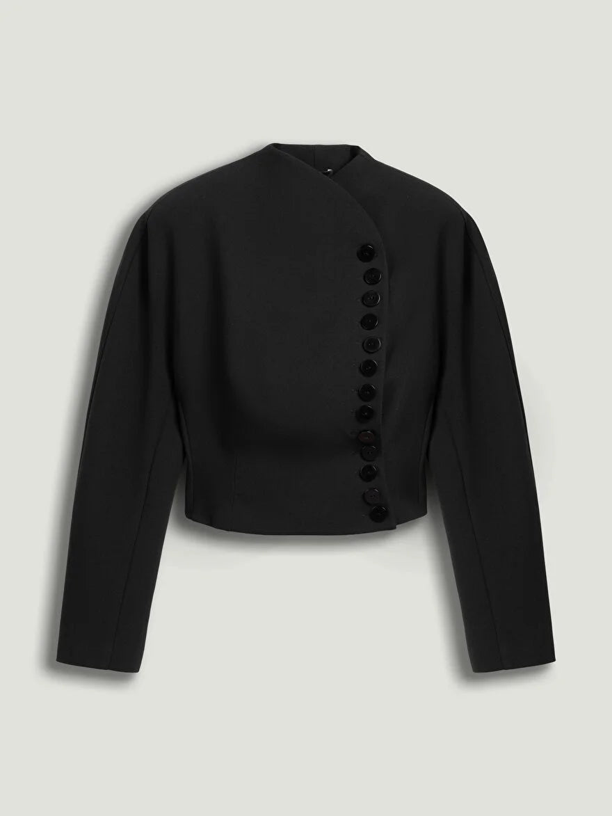 Asymmetrical Buttoned Jacket