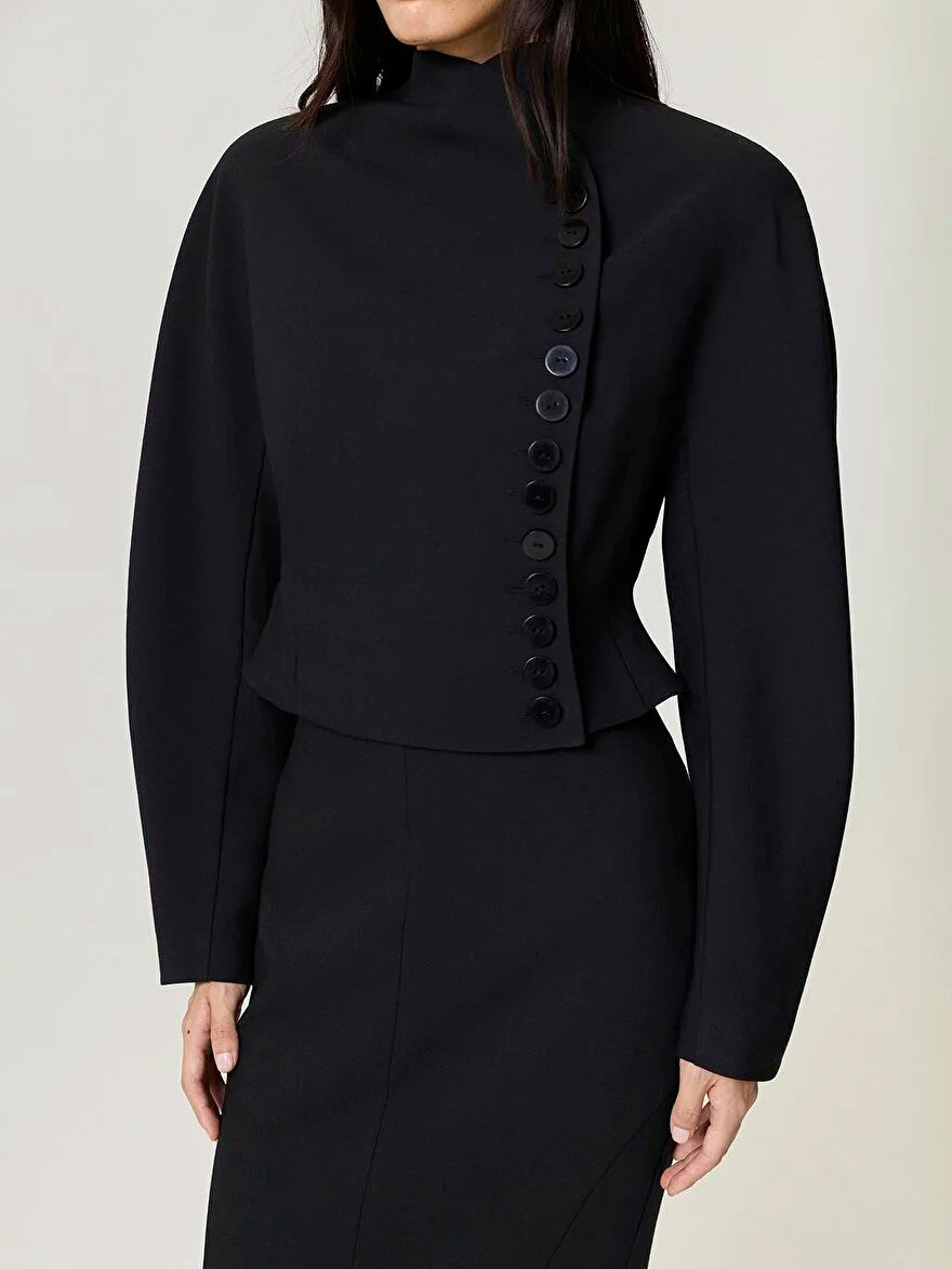 Asymmetrical Buttoned Jacket