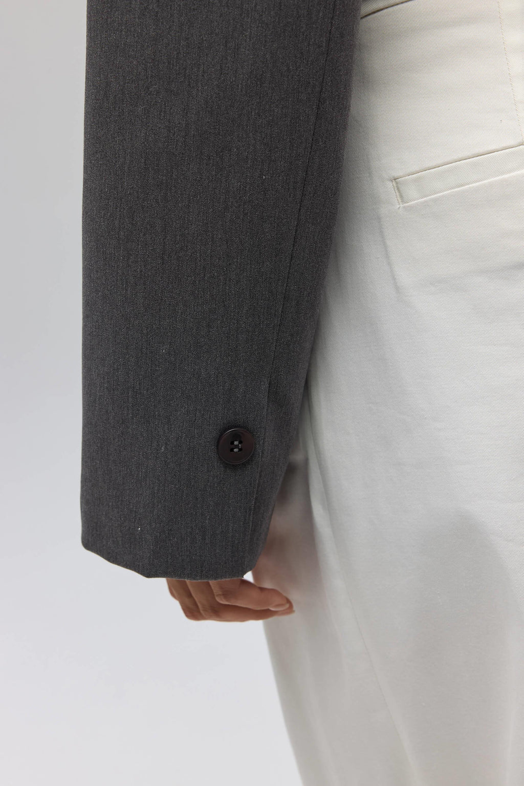 Triangle Detailed Blazer - Grey