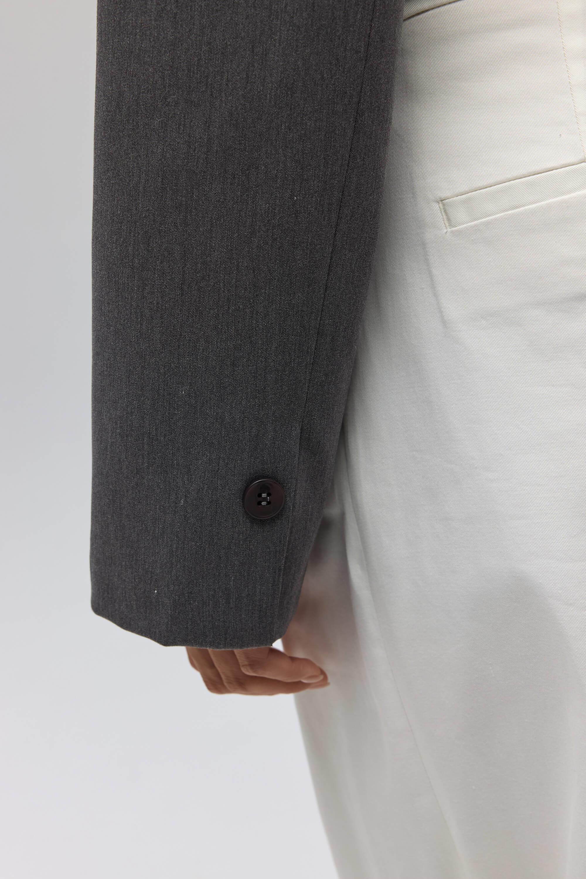 Triangle Detailed Blazer - Grey