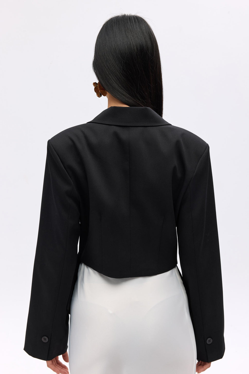 Triangle Detailed Blazer - Black